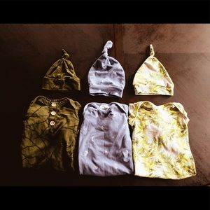 3 NWOT Newborn - 3mo gowns